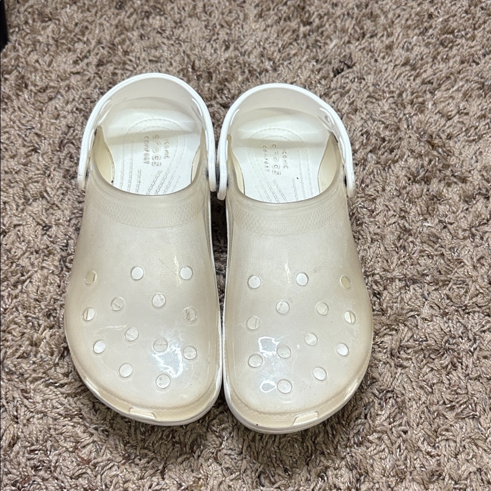 White Slip-On Clogs